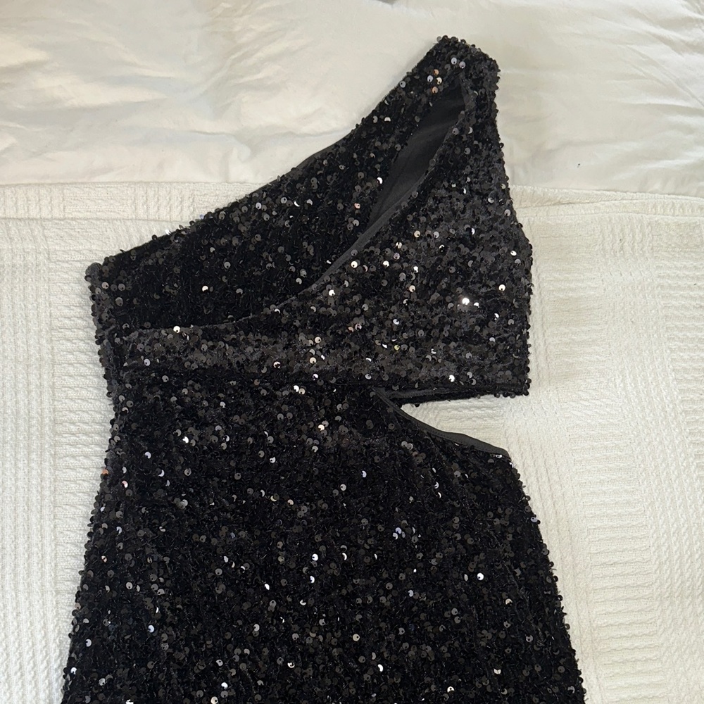 Fashion Nova Black Sequin Glam Dress